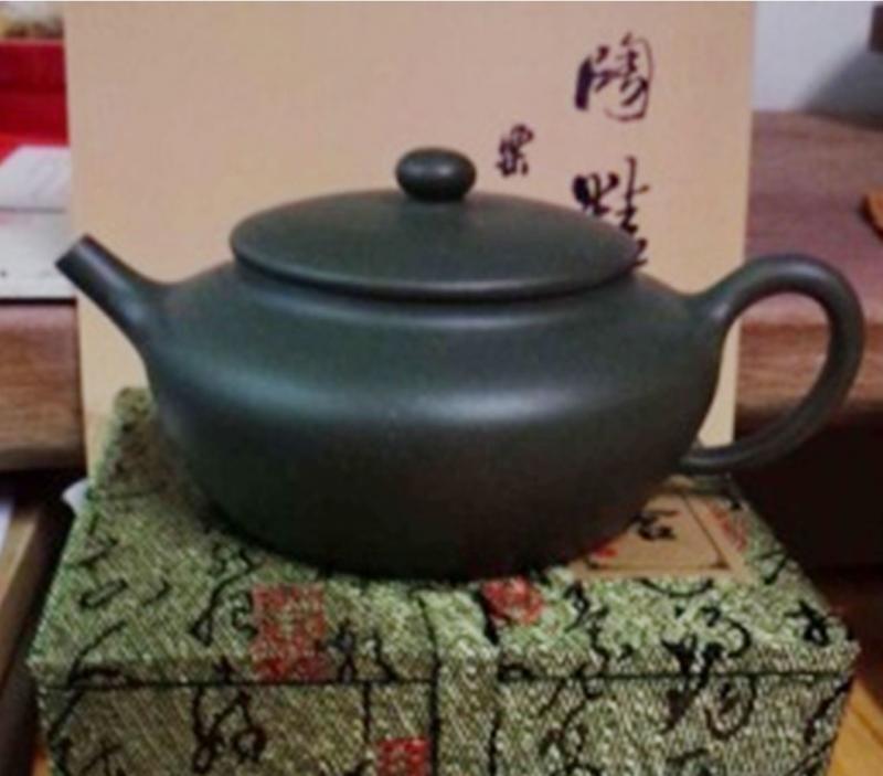 天青泥桑扁壶