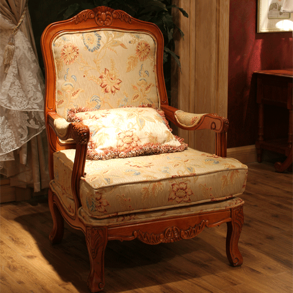 英伦华庄 英式 实木 客厅 休闲椅 05 690*740*1070mm