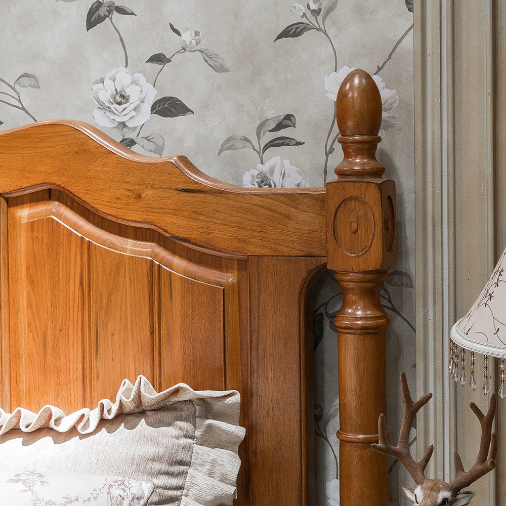 英伦华庄 英式 实木 卧房 大床架 03 1904*2150*1392mm