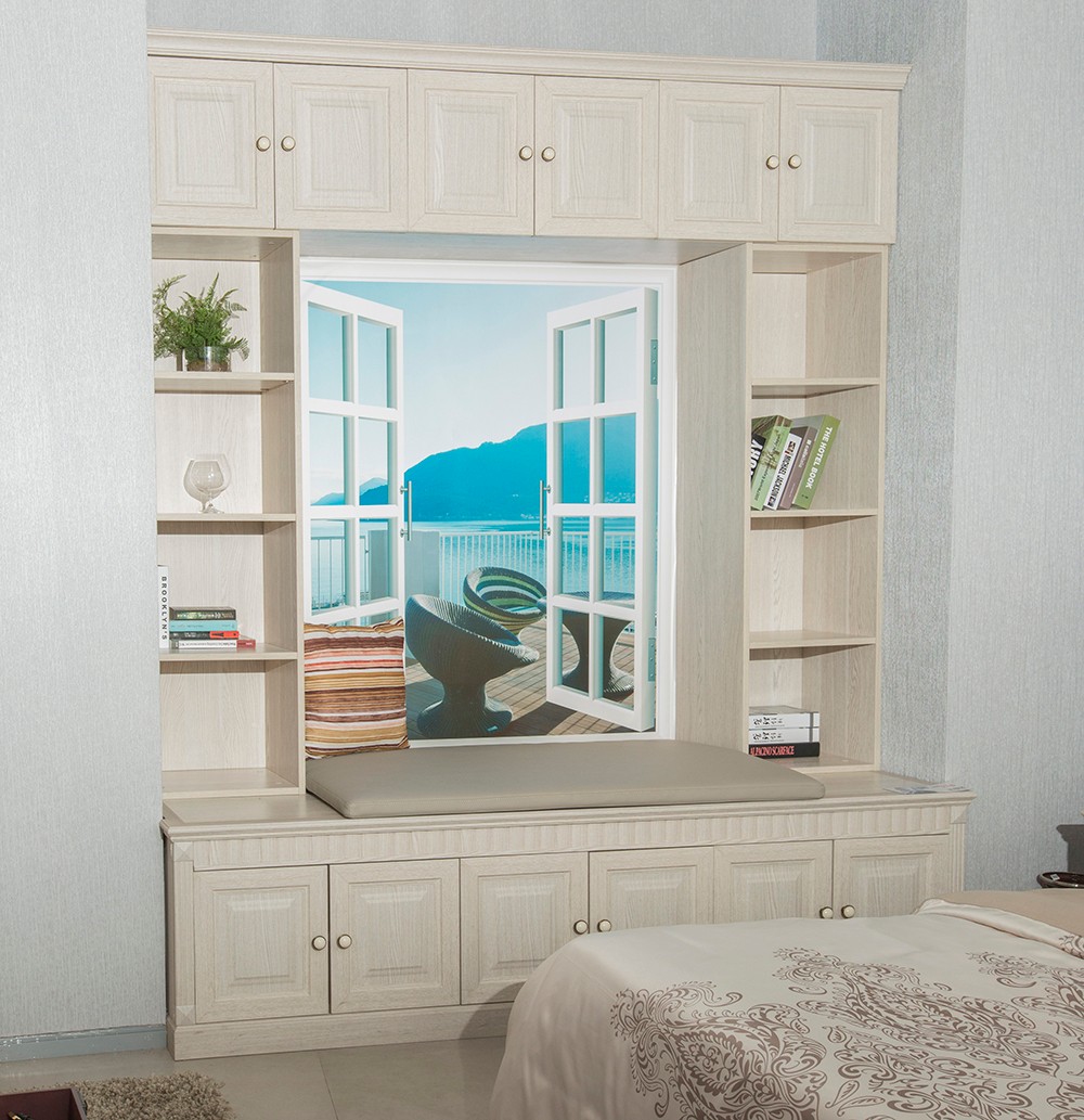 曲美家居 定制欧式飘窗柜