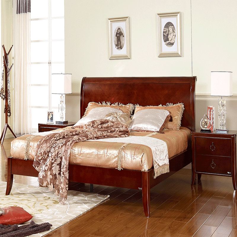 kinwai健威人性家具236床,樱桃木皮