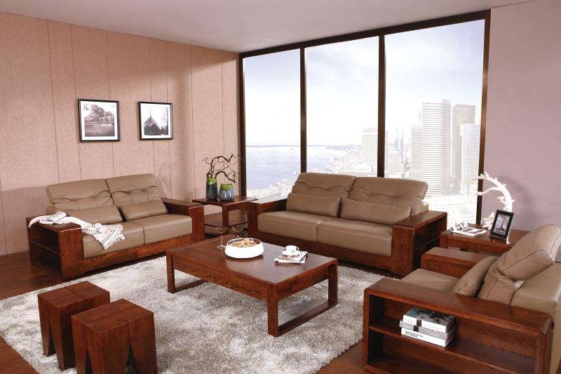 kinwai健威,客厅,纯实木牛皮功能沙发