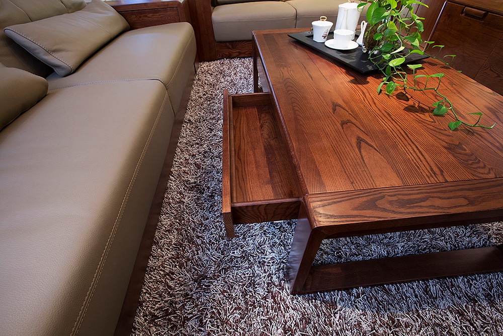 kinwai健威人性家具,白蜡木纯实木家具,客厅茶几1.2/1.36米