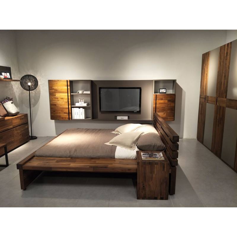 挪亚家 北欧现代 黑胡桃木 组合电视柜