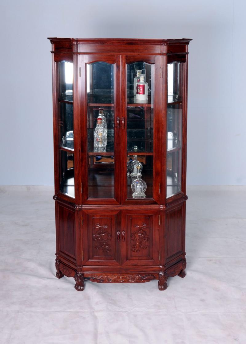 艺雕-龙凤六角柜