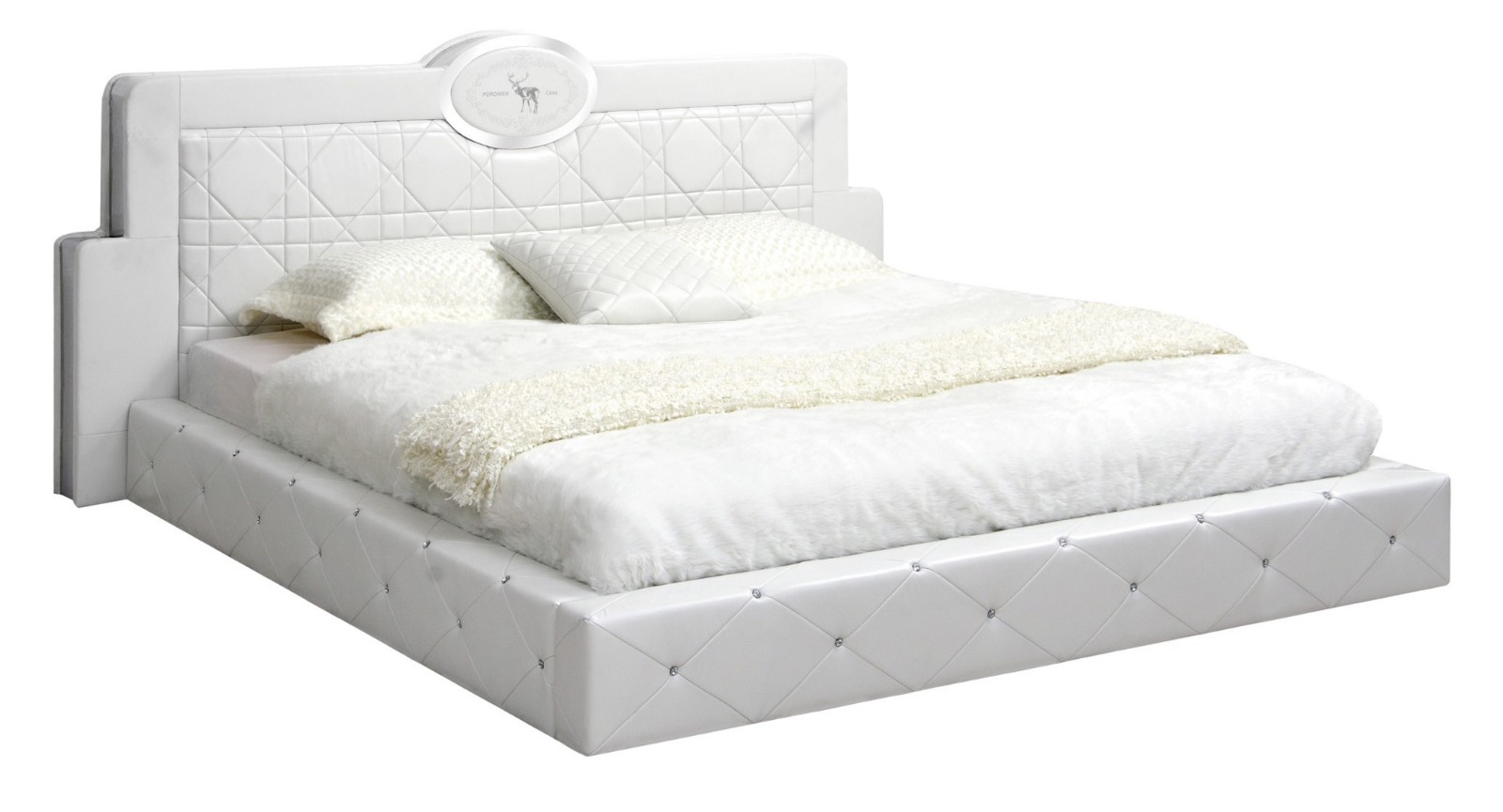 poromen 璞罗蒙家具后现代风格 意大利头层真皮 pb10-015床 1.8米 1.