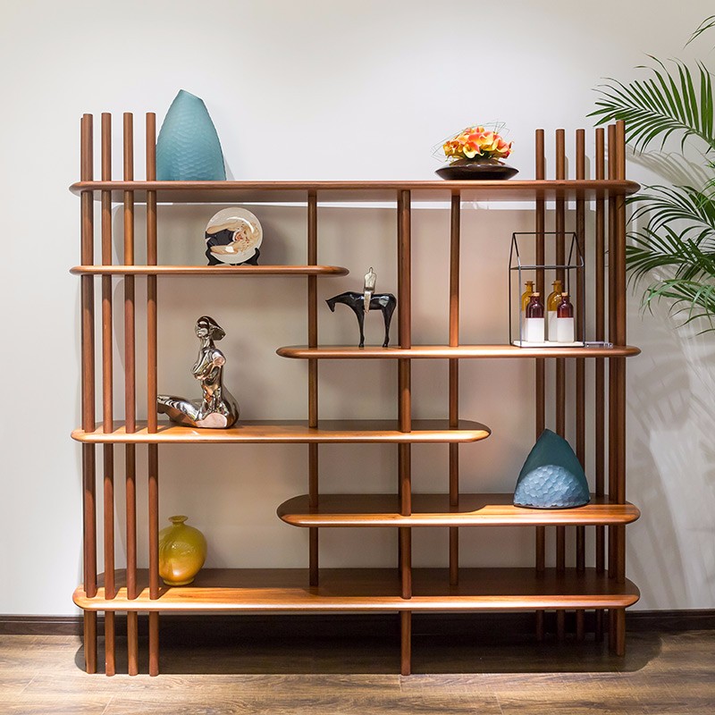 北艺居北欧风格胡桃木隔断819