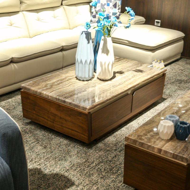 非同大理石木质茶几5387
