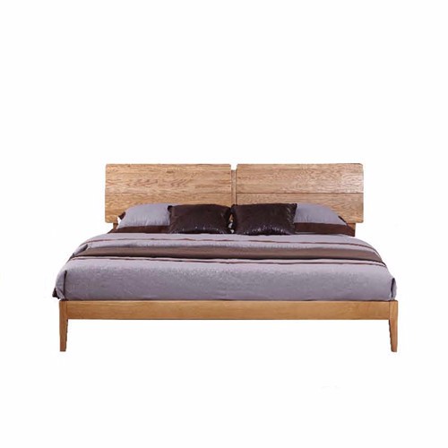 奈菲·北欧小筑 现代北欧 北美白橡木 卧室 实木床-1.8米