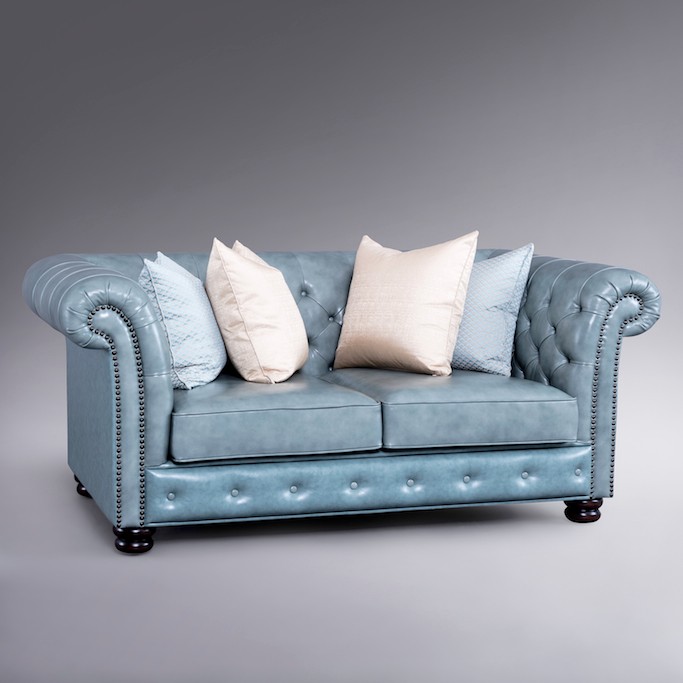 丹尼诗 现代美式 2899真皮沙发二人位1800*1000*820