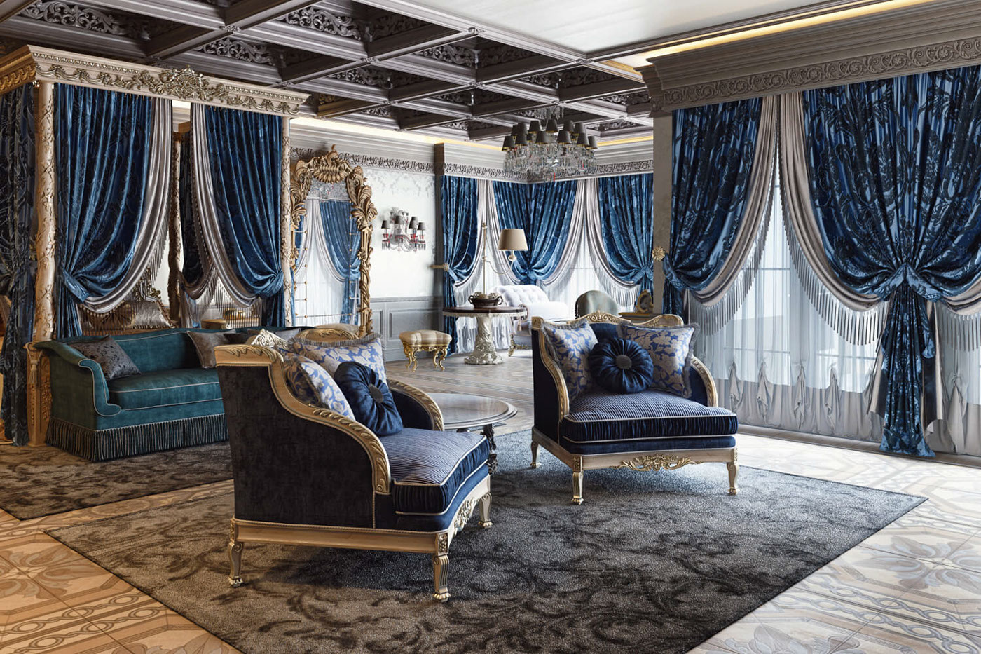 西式古典卧室图库_样板间_家具图片_家装图片_软装设计_西式古典大全