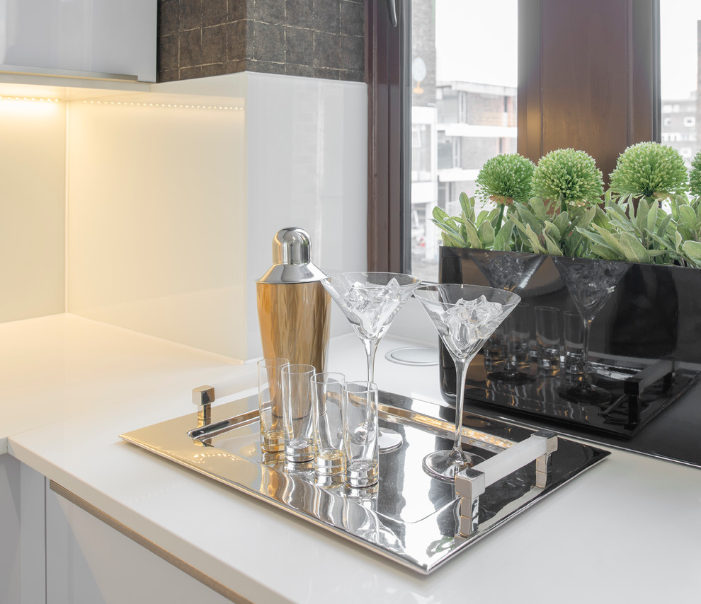 光是盛开在心中的洁白莲花,闭上眼睛才能看,现代简约厨房